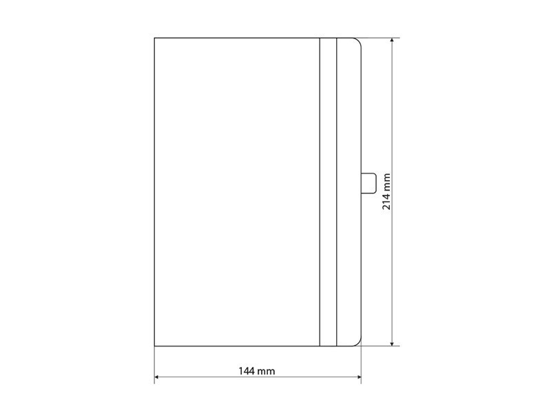 MONTE CARLO, notes dimenzija 14 x 21 cm, crni