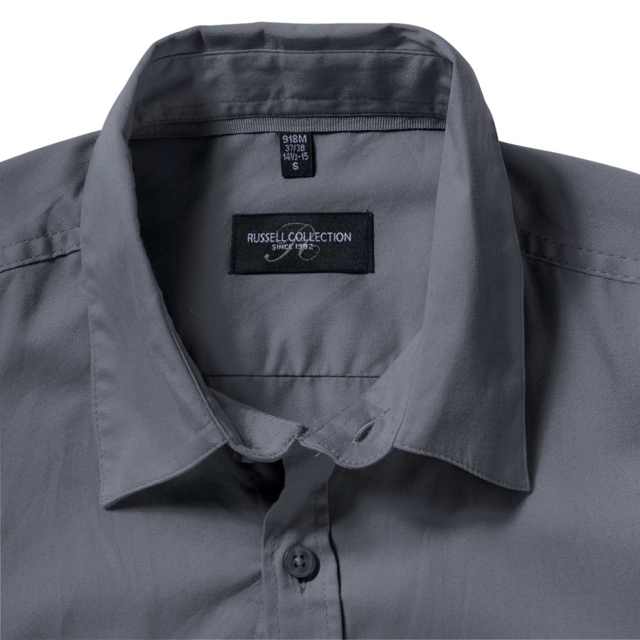 RUSSELL men's shirt with sleeves rolled up ROLL SLEEVE TWILL