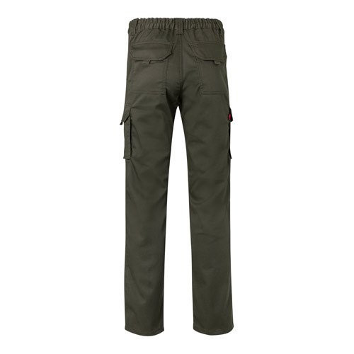 VL PAN. Multi-pocket stretch trousers (290g/m²), in cotton (46%), EME (38%) and polyester (16%)