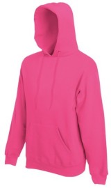 Fruit of the Loom, Classic Hooded Sweat, Men's Hooded Sweatshirt, Fuchsia, M