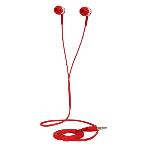 BUTTON, earbuds, red