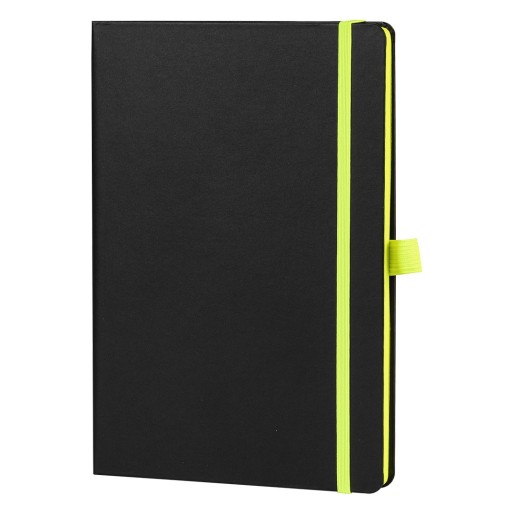 CODE BLACK, a5 notebook, neon yellow