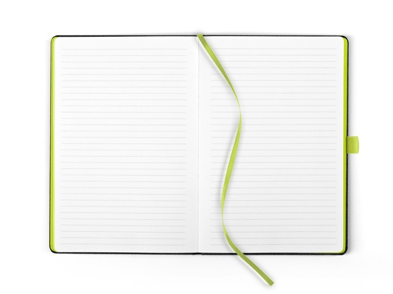 CODE BLACK, a5 notebook, neon yellow