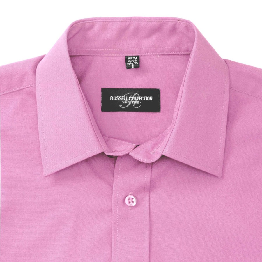 RUSSELL men's short sleeve shirt PURE COTTON POPLIN