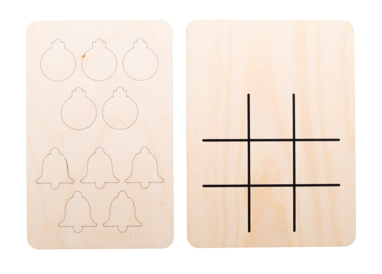 TixTax Christmas tic-tac-toe, ornament & zvono