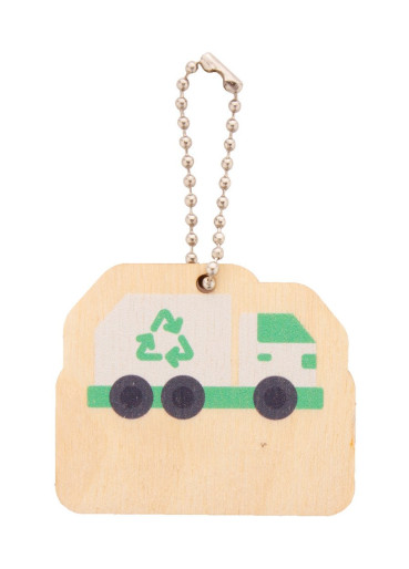 EcoRing keyring, garbage truck