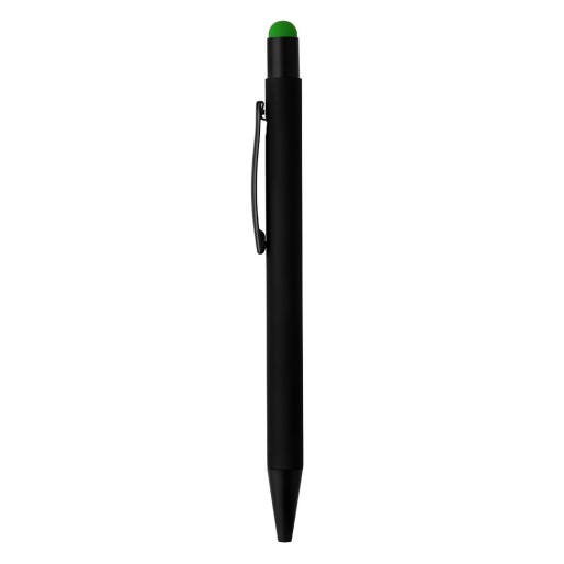 TITANIUM BLACK, metal "touch" ball pen, kiwi