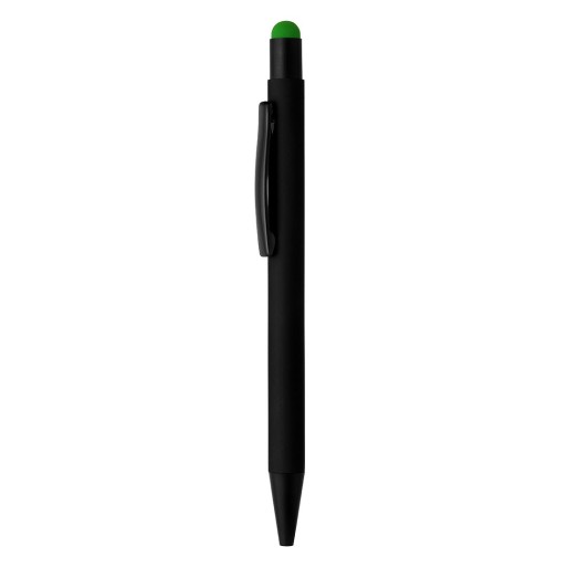 TITANIUM BLACK, metal "touch" ball pen, kiwi