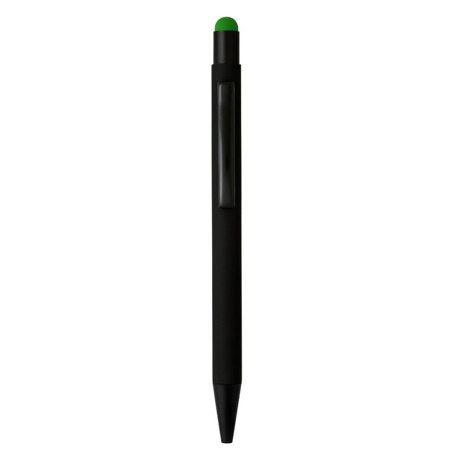 TITANIUM BLACK, metal "touch" ball pen, kiwi