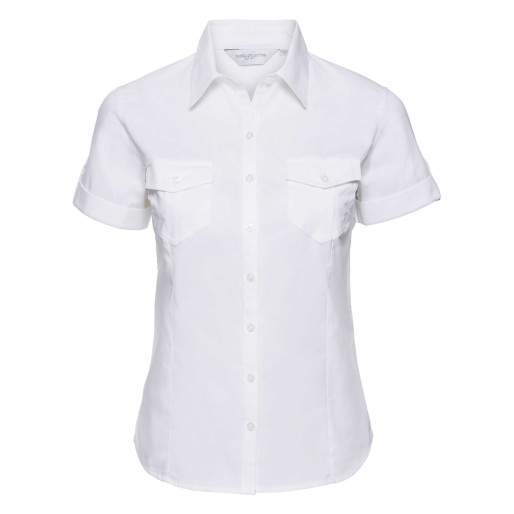 RUSSELL women's shirt with sleeves rolled up ROLL SLEEVE TWILL