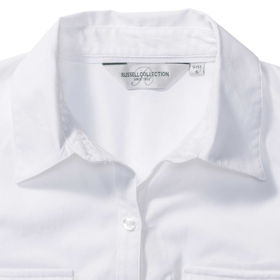 RUSSELL women's shirt with sleeves rolled up ROLL SLEEVE TWILL