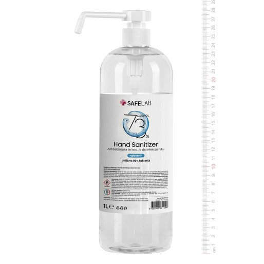 DEZ 1000P, antibakterijska tečnost za dezinfekciju ruku, 1 l, beli