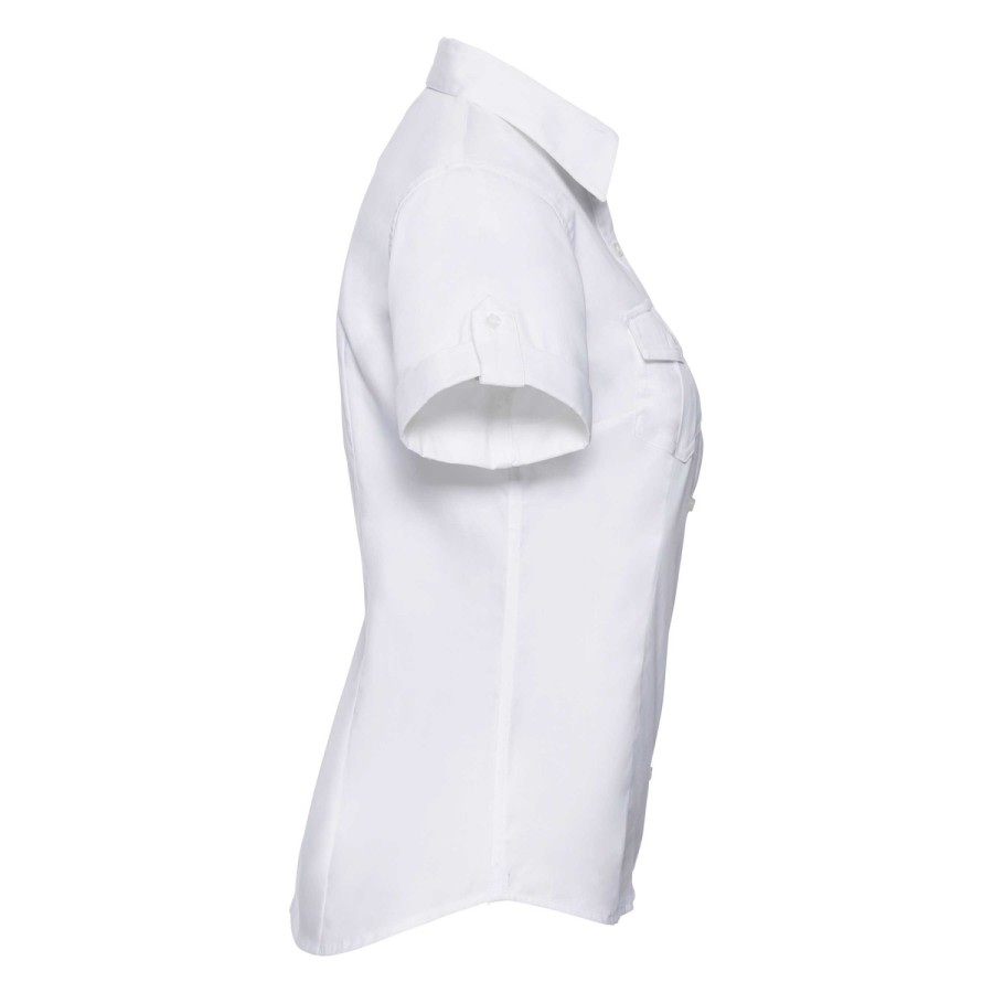 RUSSELL women's shirt with sleeves rolled up ROLL SLEEVE TWILL