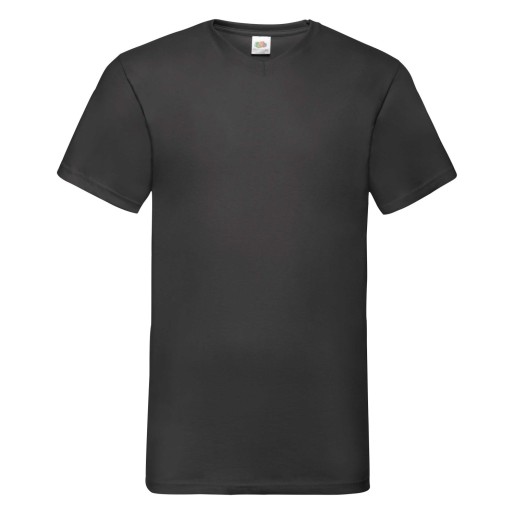 Fruit of the Loom, Valueweight, Men's Cotton Short Sleeve T-shirt and V-neck, Black, 2XL