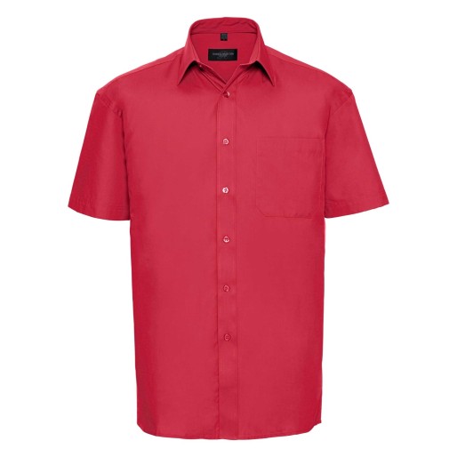 RUSSELL men's short sleeve shirt PURE COTTON POPLIN