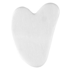 GUA SHA, face massager in a pouch, white