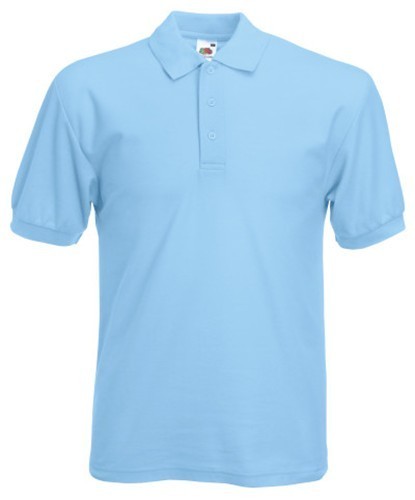 Fruit of the Loom, 65/35, polo shirt for men, sky blue, M