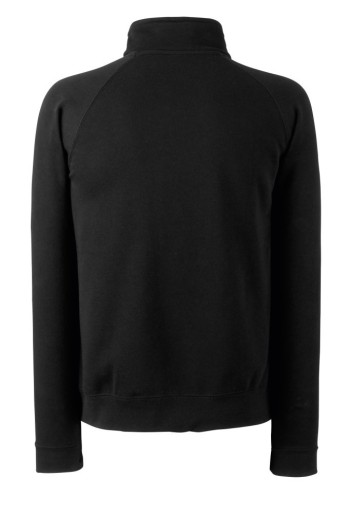 Fruit of the Loom, Classic Zip Neck Sweat, unisex duks sa cibzarom, crna , L