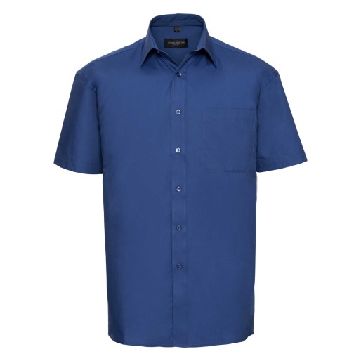 RUSSELL men's short sleeve shirt PURE COTTON POPLIN