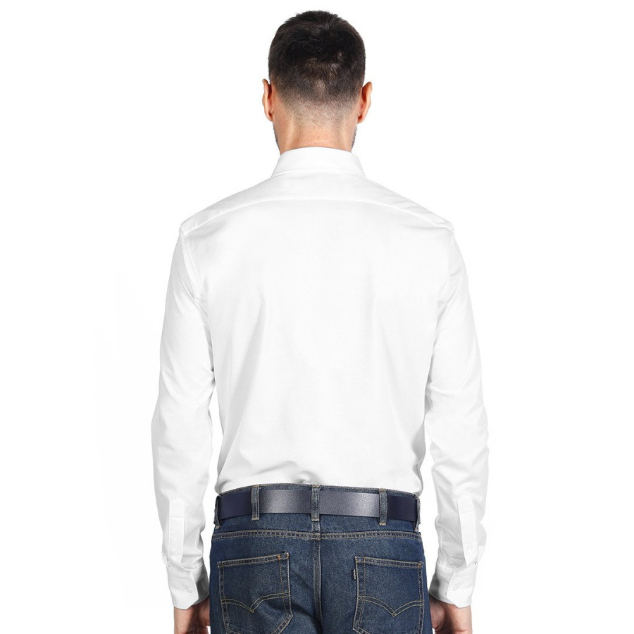 GRANT LSL, men's long sleeve shirt, white