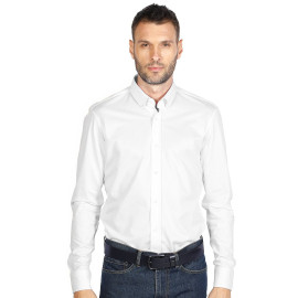 GRANT LSL, men's long sleeve shirt, white