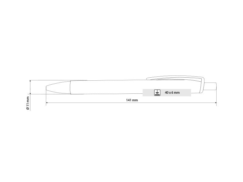 TOPAZ, hemijska olovka, crvena