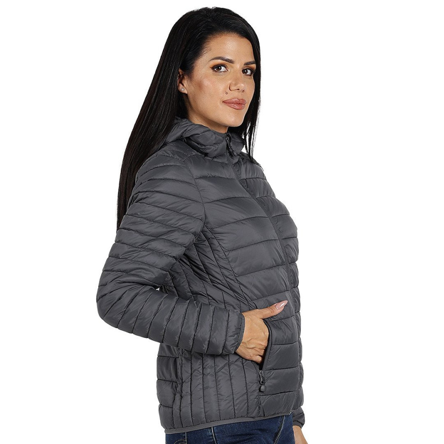 RINO HOODY WOMEN, ženska jakna sa kapuljačom, tamno siva