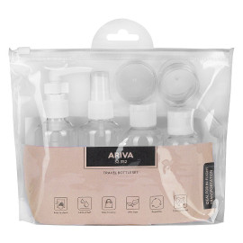 ARIVA, travel bottle set, 8/1, white