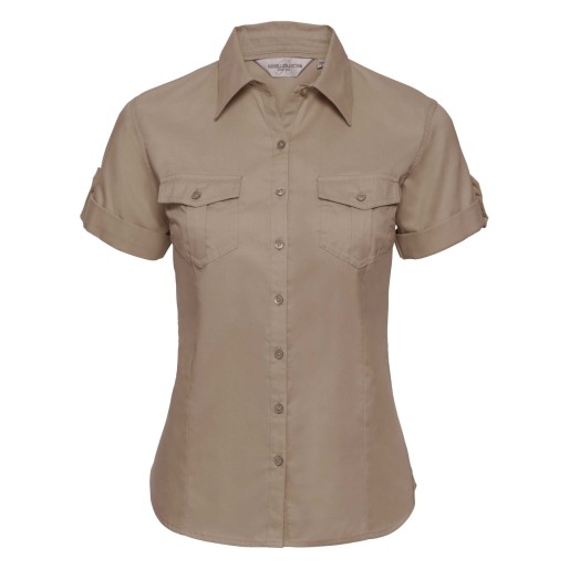 RUSSELL women's shirt with sleeves rolled up ROLL SLEEVE TWILL