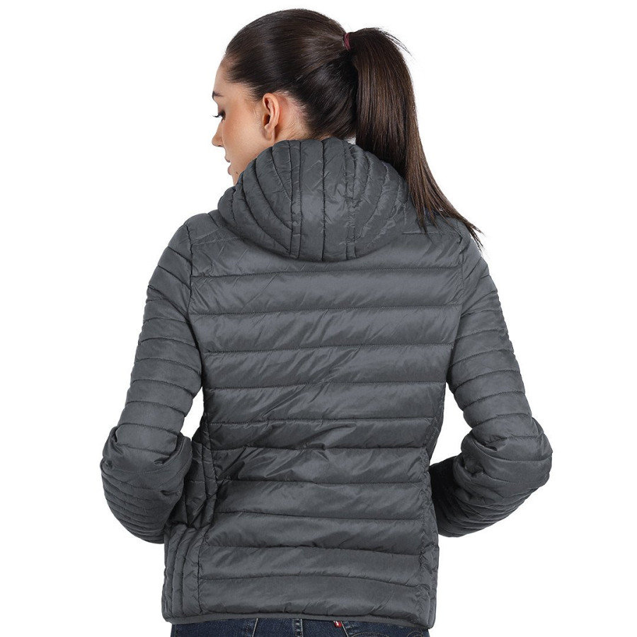 RINO HOODY WOMEN, women's hooded jacket, dark gray