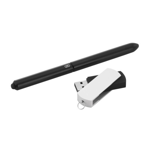 THALES. Ball pen and USB flash drive set, 4GB
