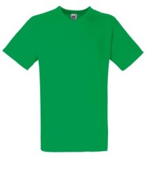 Fruit of the Loom, Valueweight, men's cotton T-shirt and V neckline, kelly green, L