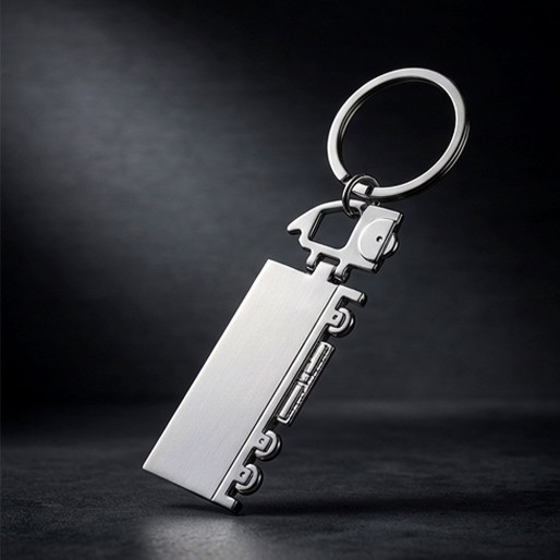 LORRY, key holder, shiny metal