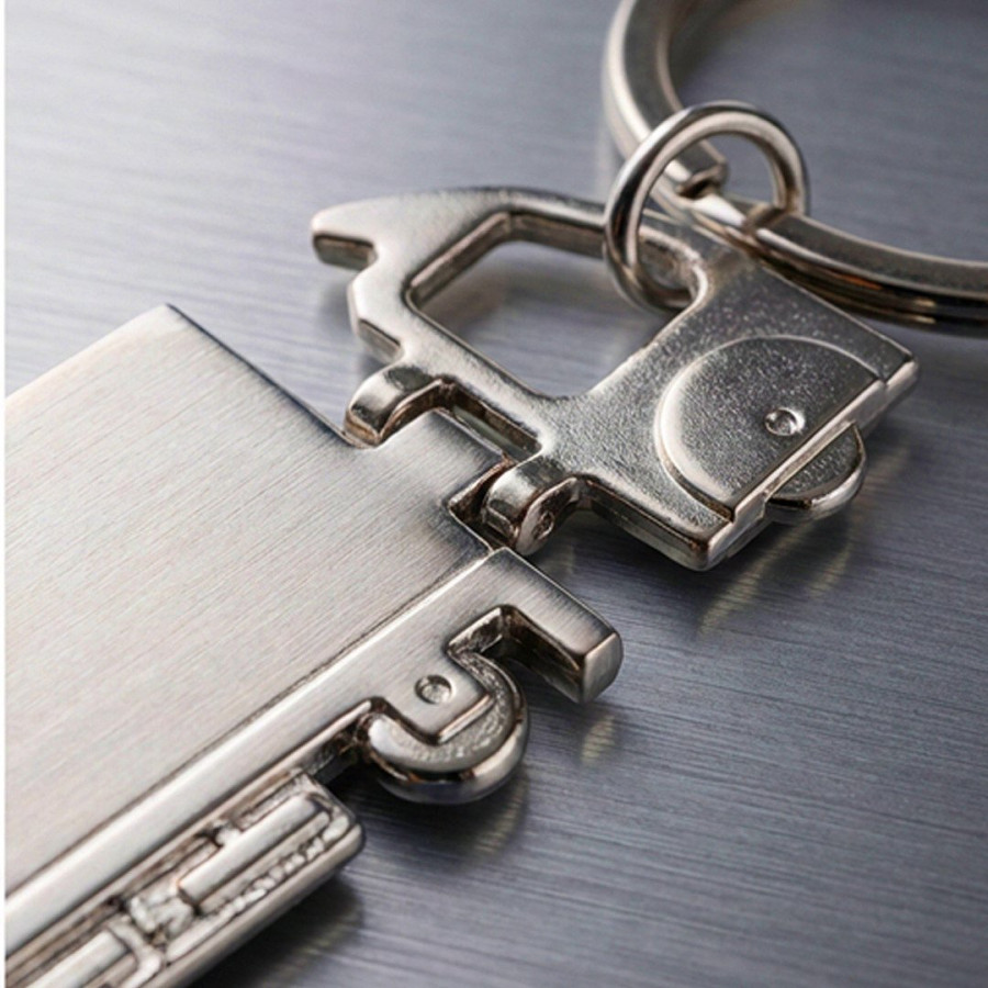 LORRY, key holder, shiny metal