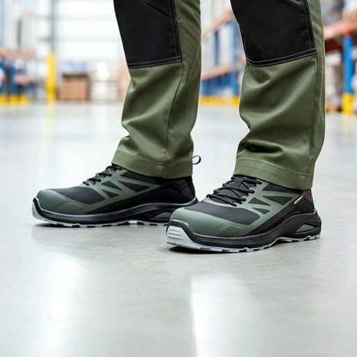 GRIZZLY, low-cut work shoes s1ps with esd function, olive