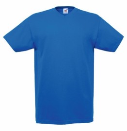 Fruit of the Loom, Valueweight, men's cotton T-shirt and V neckline, royal blue, M
