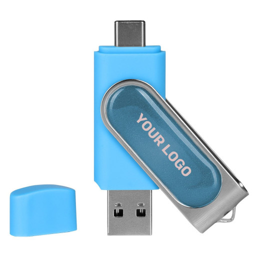 SMART C STICKER, usb flash memory, sky blue, 64GB