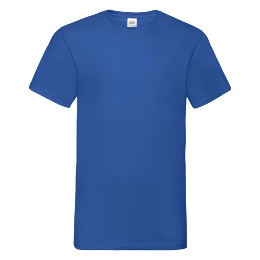 Fruit of the Loom, Valueweight, men's cotton T-shirt and V neckline, royal blue, L