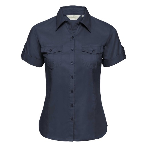 RUSSELL women's shirt with sleeves rolled up ROLL SLEEVE TWILL