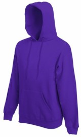 Fruit of the Loom, Classic Hooded Sweat, Men's Hoodie, Purple, 2XL