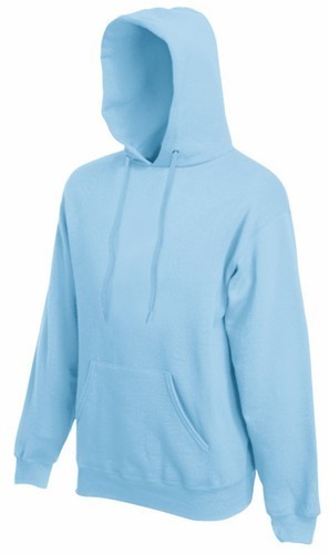 Fruit of the Loom, Classic Hooded Sweat, Men's Hooded Classic Hoodie, Sky Blue, 2XL