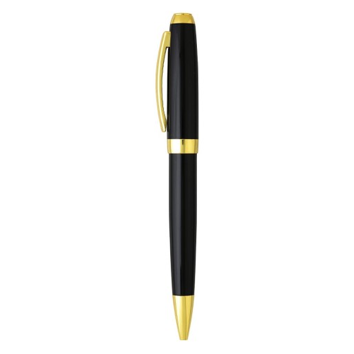 BERTA, metal ball pen in a gift box black-gold