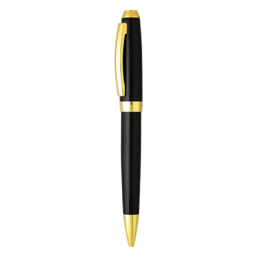 BERTA, metal ball pen in a gift box black-gold