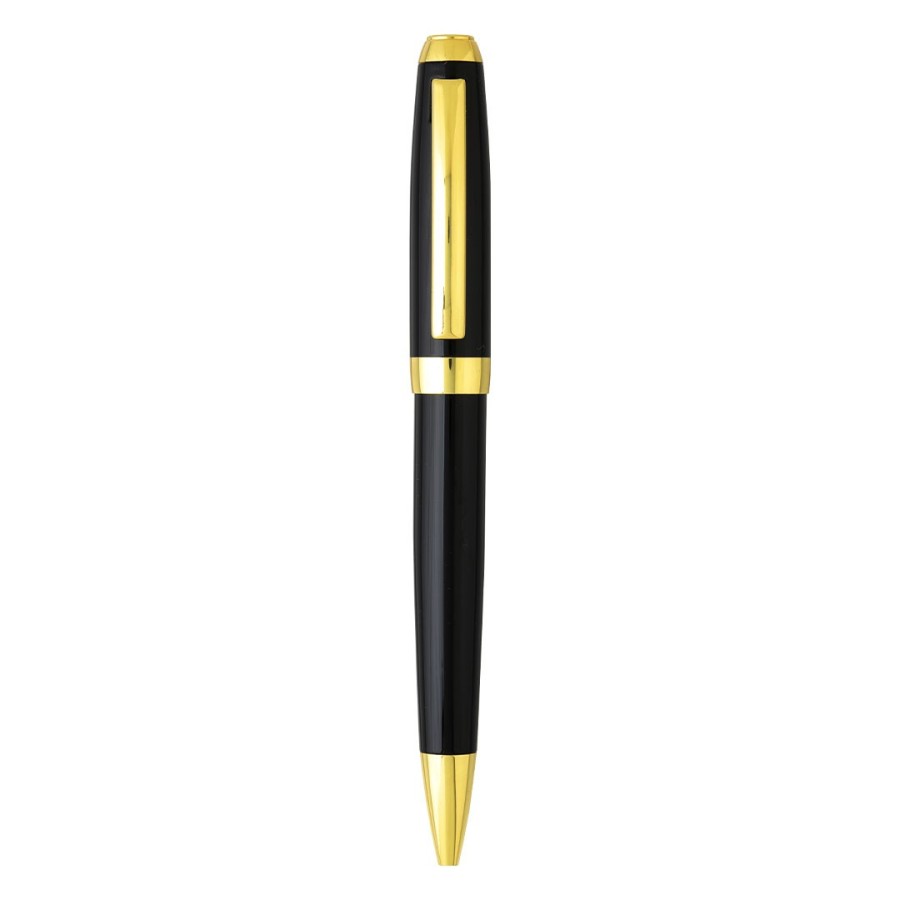 BERTA, metal ball pen in a gift box black-gold