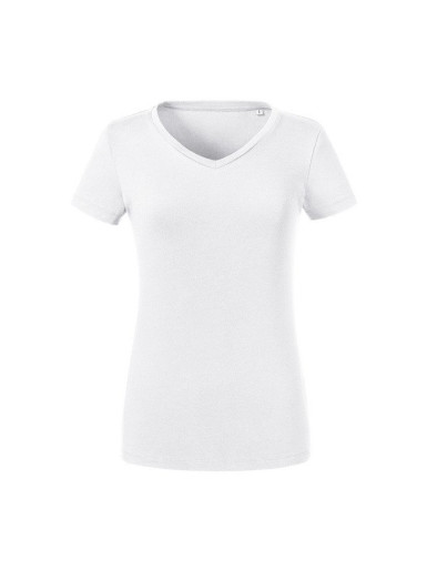 Russell,Ladies' Pure Organic V-Neck T