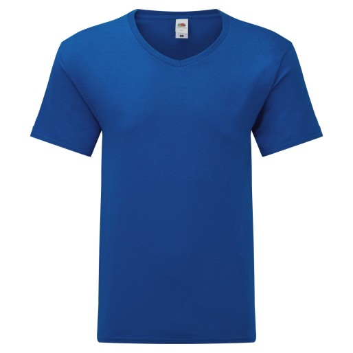 Fruit of the Loom, ICONIC 150 V-NECK, pamučna majica sa V izrezom, rojal plava boja