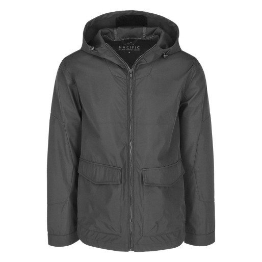 PACIFIC, softshell hooded jacket, ash