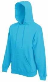 Fruit of the Loom, Classic Hooded Sweat, Men's Hooded Classic Hoodie, Azure Blue, 2XL