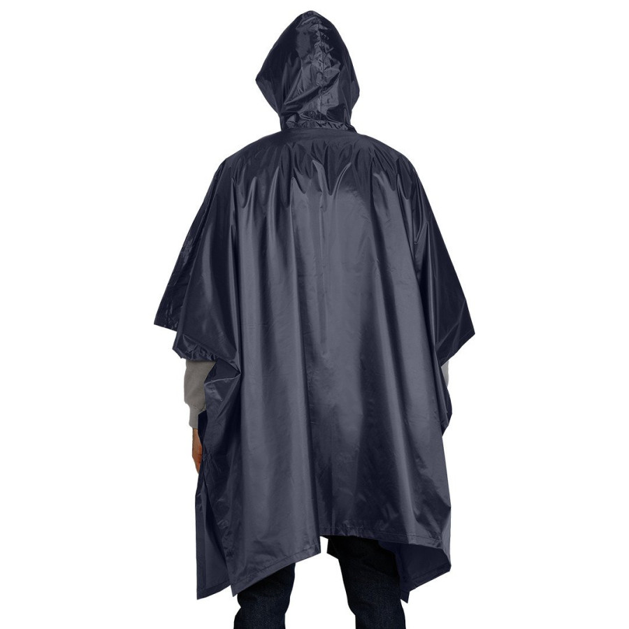 PONCHO, waterproof raincoat, blue