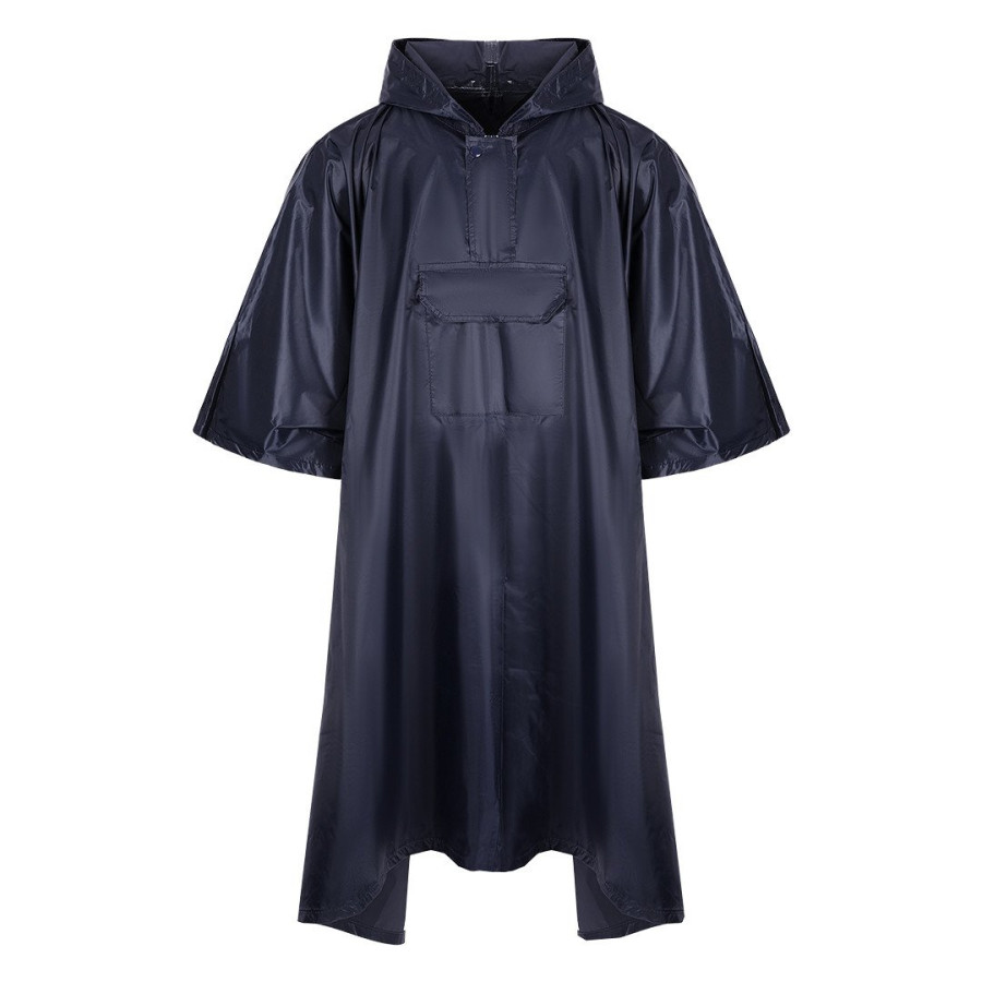 PONCHO, waterproof raincoat, blue